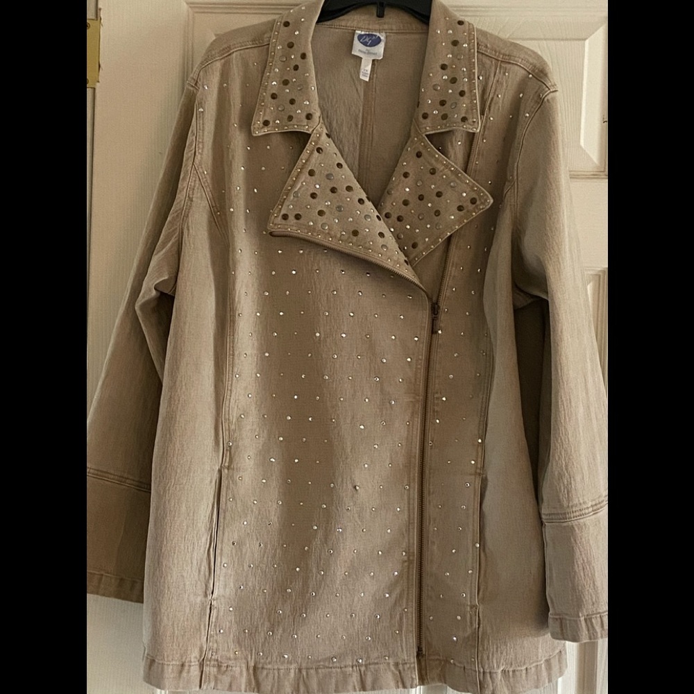 Diane Gillman 2x tan jean jacket